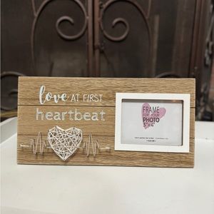 Love at first heartbeat 3”x4” photo picture frame